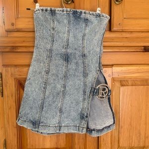 REVICE DENIM - jean mini dress, extra small